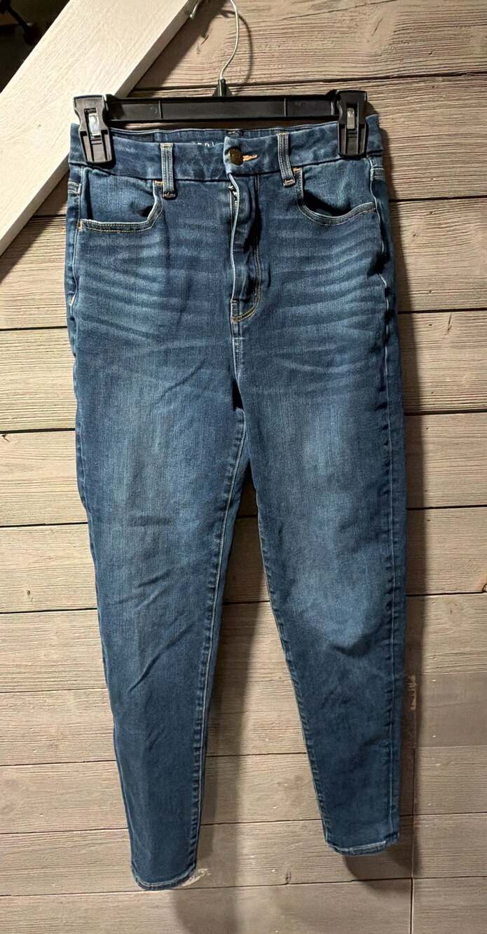 American Eagle High-Waisted Skinny Jeans Size 4 Regular Dark Wash Stretch